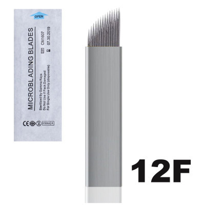 Sterilná ihla, tvar F7,F8,F10,F12,F14,F15 pin na microblading obočia